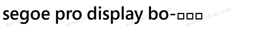 segoe pro display bo字体转换